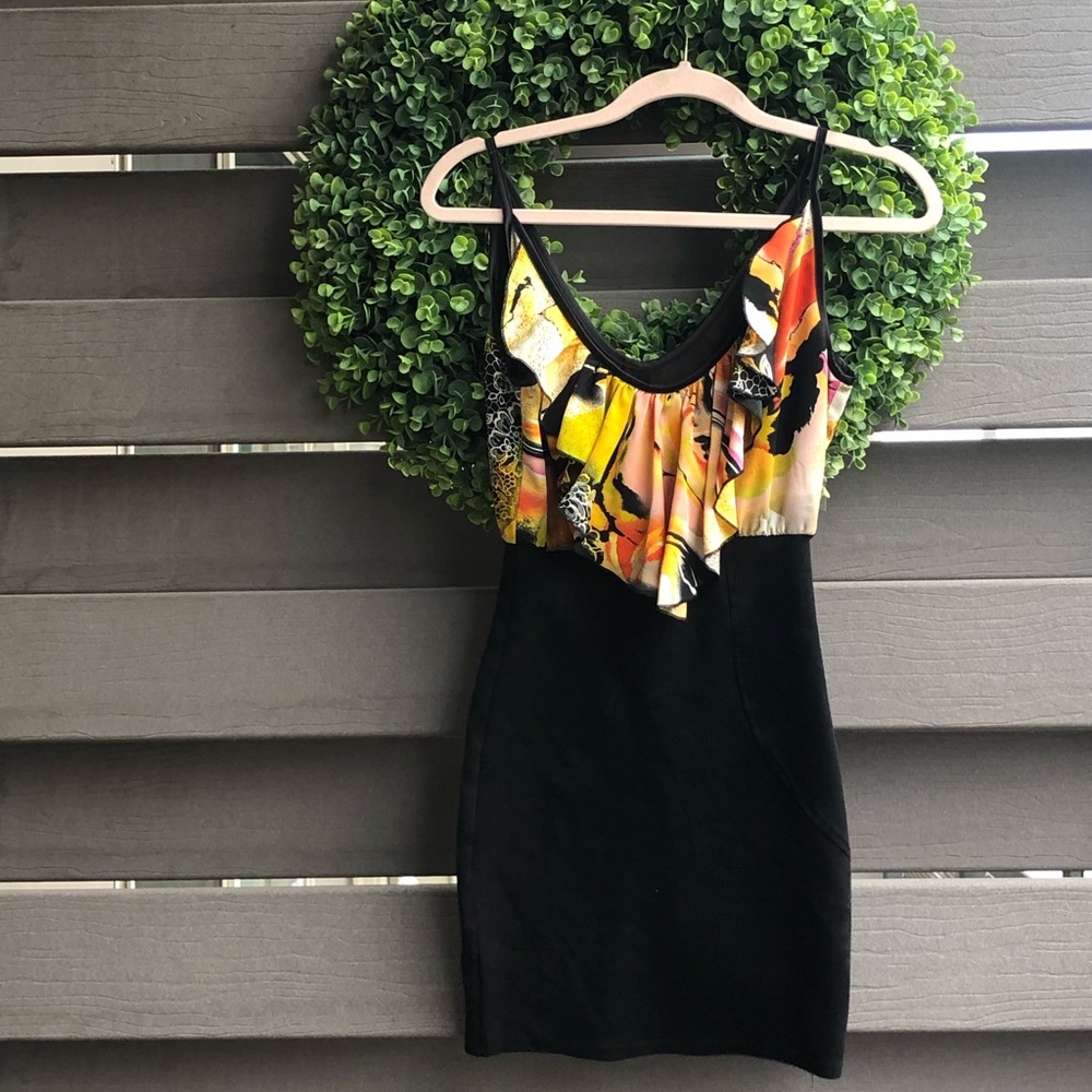 Backstage Silk Top Bodycon Dress